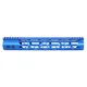 Guntec USA MOD LITE Skeletonized Series M-LOK Free Floating Handguard With Monolithic Top Rai Anodized Blue 12in