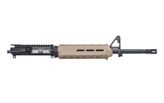 Aero Precision AR-15 Complete Upper Receiver 5.56 Mid-Length 16 inch Barrel w/Pinned FSB Magpul MOE Handguard A2 Flash Hider FDE Cerakote