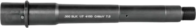 Lead & Steel AR-15 5.56mm Threaded AR Barrel 7.5in Medium Pistol Length 1-7 Twist 1/2x28 Nitride Black