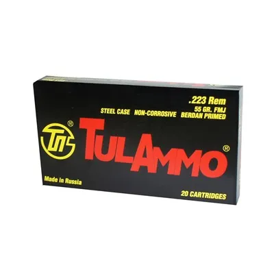 Steel Case 223 Remington 55gr Full Metal Jacket 20/Box