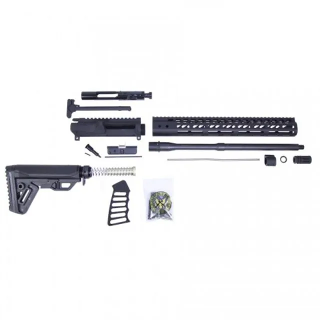 Guntec USA AR-15 Complete 5.56 Upper Receiver w/o Lower Parts Kit N.5 15in Ultralight Series M-LOK Handguard MLS Gen 2 Stock Assembly Carbine Length