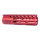 Guntec USA .308 Caliber Ultra Lightweight Thin M-LOK System Free Floating Handguard w/Monolithic Top Rail 7in Anodized Red