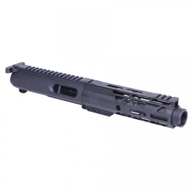 Guntec USA AR-15 Complete 9mm Upper Receiver Mil-Spec Charging Handle 7 inch M-LOK Handguard 5.5 inch Contour 4150 Barrel 1-10 Twist 1/2x36 Slim Line