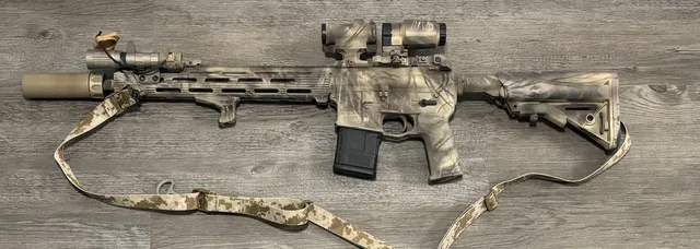Hand-Painted Griffin MK2 / Daniel Defense 14.5-inch Battle Rifle