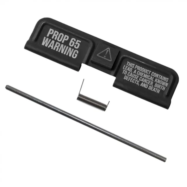 Tiger Rock AR-10/LR-308 Ejection Port Dust Cover Complete Assembly with 2A Engraving Lead Black Small