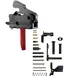 RISE Armament RAVE 140 w/ AR-15 Lower Parts Kit Flat 3.5lb Black/Red