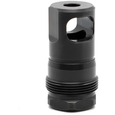 SPB Muzzle Brake 0.375 Sr25 Threads Square Shoulder Black