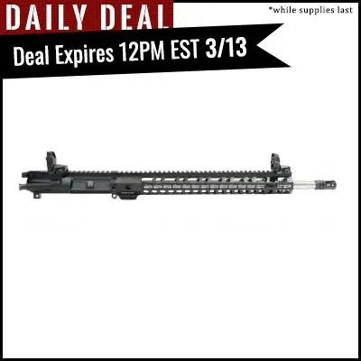 PSA 18" Rifle Length 223 Wylde 1/7 Stainless Steel 15" Lightweight KeyMod Upper with BCG, CH, & MBUS Sight Set - 516446454