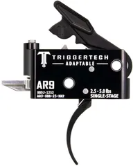 Triggertech AR9 Single-Stage Adaptable Pro Curved Trigger 2.5-5lb Pull Black