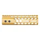 Guntec USA Air Lite Series Honeycomb M-LOK Free Floating Handguard w/ Monolithic Top Rail 7in Anodized Gold
