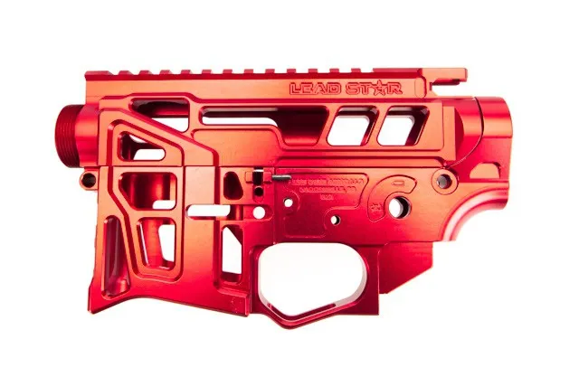 Lead Star Arms LSA-15 - Skeletonized AR-15 Builder's Set with 17" LSA-15 Free Float - Red