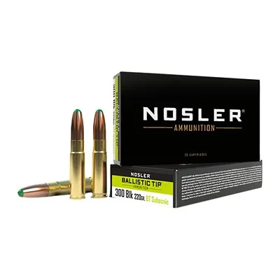 Suppressor Ready 300 AAC Blackout 220gr Ballistic Tip Round Nose 20/Box