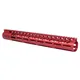 Guntec USA .308 Caliber Ultra Lightweight Thin M-LOK System Free Floating Handguard w/Monolithic Top Rail 15in Anodized Red