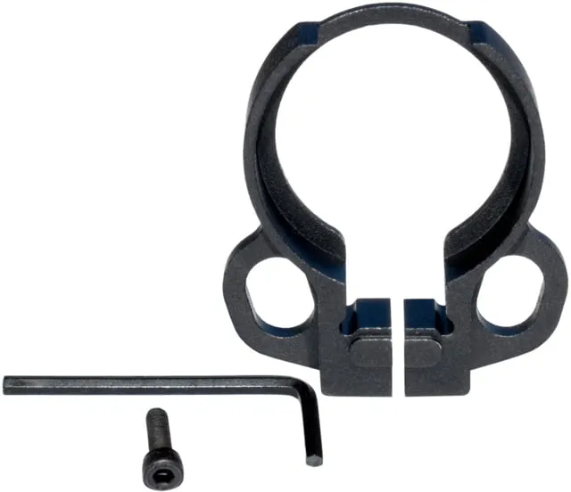 Kexuan Aluminum Receiver End Plate w/Dual Sling Clip Type Adapters for .223/5.56/.308 Buffer Tubes Black