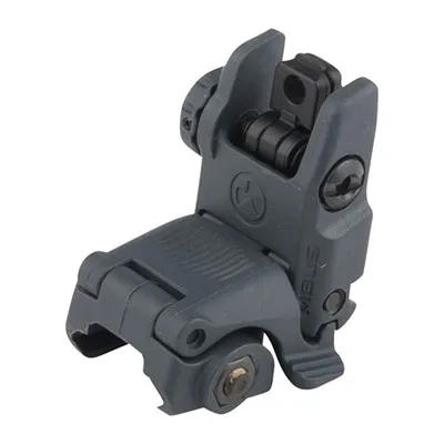 Tactical MBUS Rear Sight Flip-Up Polymer For AR-15 Stealth Gray