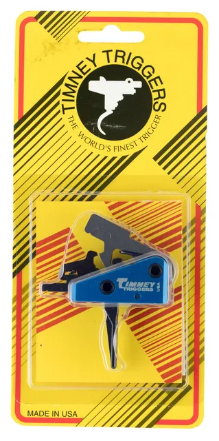 Timney Triggers Targa Straight Drop-in 2-Stage Trigger for AR/M4 Style Rifle, Black/Blue