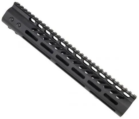 Guntec USA Ultra Lightweight Thin M-LOK Free Floating Handguard w/Monolithic Top Rail 12in Black