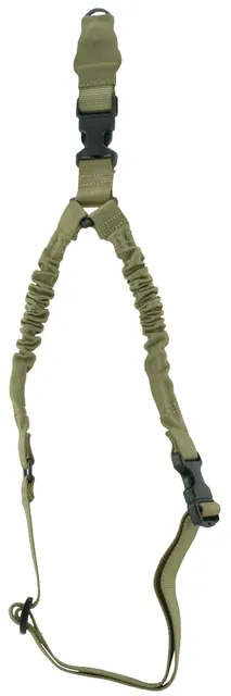 Aim Sports 1-Point Bungee Adjustable Heavy-Duty Sling w/ Steel Clip, Tan