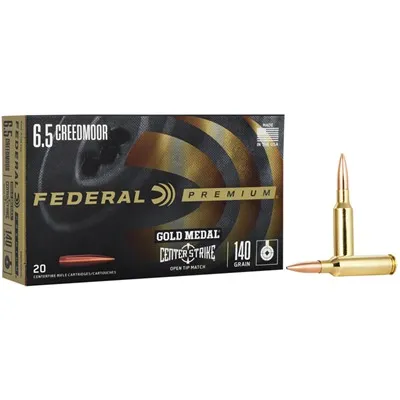 Gold Medal Premium 6.5 Creedmoor 140gr Centerstrike Open Tip Match 20/Box