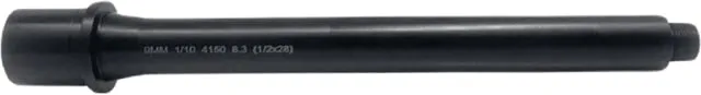 Lead & Steel AR-9 9mm Threaded AR Barrel 8.3in Straight Blowback 1-10 Twist 1/2x28 Nitride Black