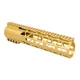 Guntec USA 10in AIR-LOK Series M-LOK Compression Free Floating Handguard With Monolithic Top Rail .308 Cal Anodized Gold