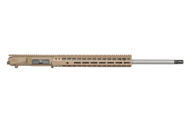 Aero Precision M5E1 Complete Upper Reciever 6.5 CM 24in Rifle Barrel 1-8 Twist 5/8x24 Thread Free-Float Handguard Stainless Steel Cerakote FDE