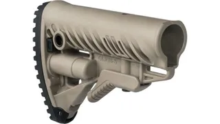 FAB Defense AR-15/M4 Stock With Battery Storage And Rubber Buttpad Flat Dark Earth