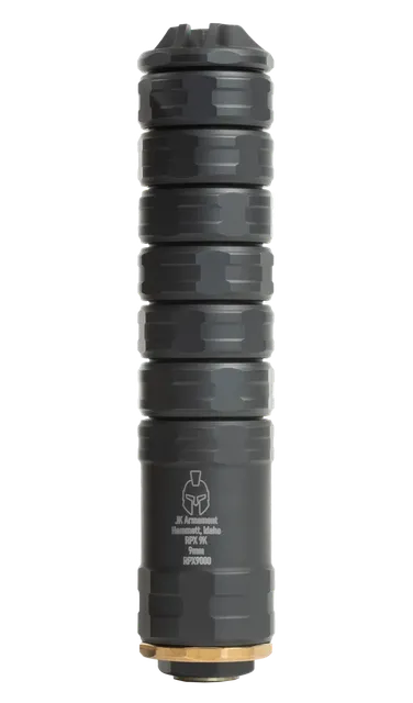 JK ARMAMENT RPX 155 9mm Suppressor, 1/2x28