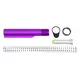 Guntec USA AR-15 Mil-Spec Buffer Tube Set 6-position CAR Buffer/Spring/End Plate/Castle Nut Purple
