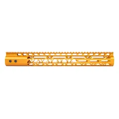 Guntec USA Air Lite Series AR-15 M-LOK Free Floating Handguard w/ Monolithic Top Rail 15in Anodized Orange