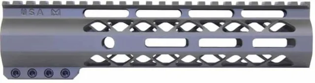 Guntec USA AR-15 9in Air-Lok Series M-LOK Compression Free Floating Handguard w/ Monolithic Top Rail OD Green