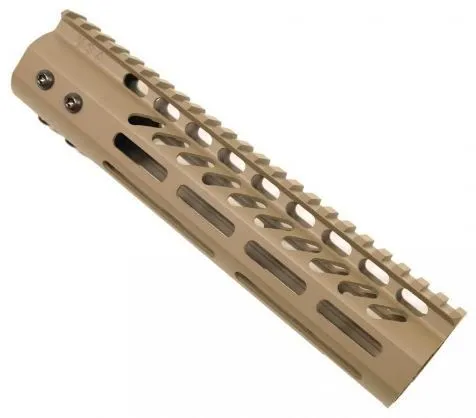 Guntec USA Ultra Lightweight Thin M-LOK Free Floating Handguard w/Monolithic Top Rail 9in Cerakote Flat Dark Earth