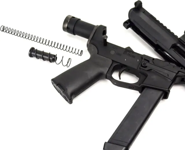 Dead Foot Arms Modified Cycle System AR-Pistol Kit 9mm Black Nitiride Bolt Carrier Group BCG Plunger Buffer Tube Black Anodized