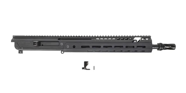 PSA JAKL 14.5" Rifle length Upper Assembly 5.56 NATO 1:7 Nitride w/Knurled CH, BCG HUXWRX Flash Hider, Black