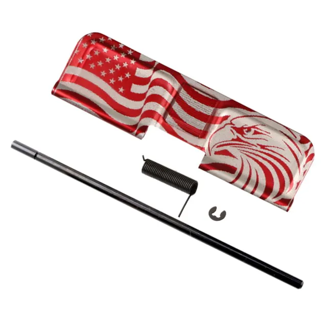 Tiger Rock AR-300 Patriotic Engraving w/ 300 ACC Blackout Ejection Port Cover Red Small