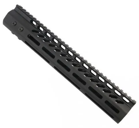 Guntec USA Ultra Lightweight Thin M-LOK Free Floating Handguard w/Monolithic Top Rail .308 Cal 12in Black