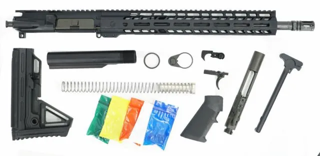 Ghost Firearms Complete Upper Receiver Rifle Lower Parts Kit 5.56mm 16in Butt Stock 4150 M4 Barrel 1-7 Twist 14in M-LOK Free Float Hand Guard A2