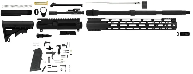 Tacfire Build Kit for AR-15 5.56 NATO/223 Remington Unassembled Rifle, Nitride Black