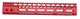 Guntec USA Ultra Lightweight Thin M-LOK Free Floating Handguard w/Monolithic Top Rail 12in Red