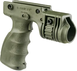 FAB Defense Grip and 1in Flash Light Adapter w/ Rear Activation Button OD Green