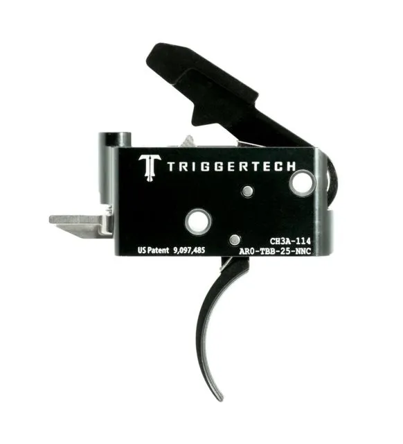 Triggertech AR15 Black Adaptable Curved Trigger PVD Black