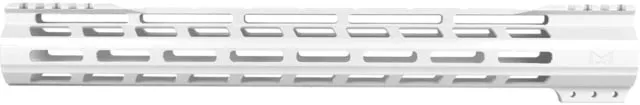 ABC RIFLE COMPANY Super Slim Free Float Hybrid Top Cut AR-15 M-LOK Handguard 15in Cerakote White