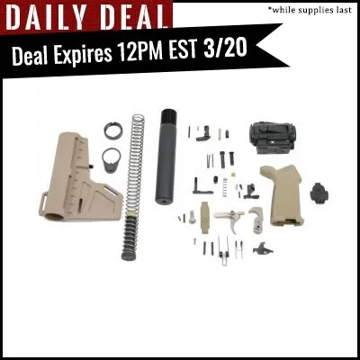 PSA Shockwave MOE EPT Pistol Lower Build Kit With Vortex SPARC Red Dot, Flat Dark Earth