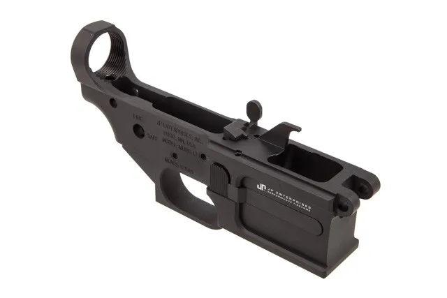 JP Enterprises 9mm billet lower receiver kit w/ mag catch, ejector, pin, spring and screws