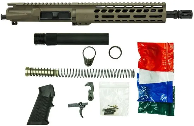 Ghost Firearms Upper Receiver Pistol Lower Parts Kit .300 Blackout 10.5in Pistol 4150 Moly Steel Barrel 1-8 Twist 9in M-LOK Free Float Hand Guard A2