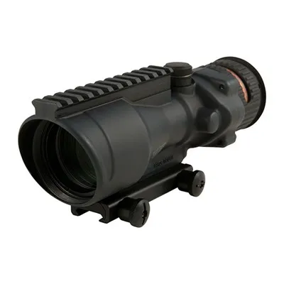 Ta648 ACOG 6x48mm Fixed Red Chevron 308 Reticle Black W/Ta75 Mount