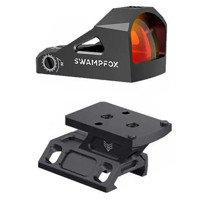 Micro Reflex Rebel Riser Dot Sight Mount & Justice Red Dot Black
