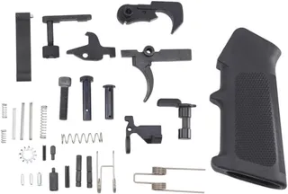 JE Machine Tech AR-15 Lower Parts Kit w/ Regular Safety Selector Black