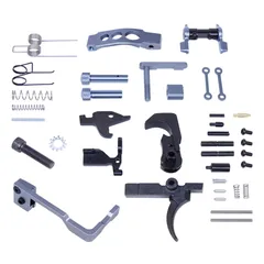 Guntec USA AR-15 Enhanced Lower Parts Kit w/ Upgrades Anodized Grey