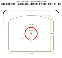 Vortex - Defender-CCW Enclosed Solar Micro Red Dot - Tan